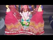 Ganpati Decoration ideas at home | Eco Friendly Saree Makhar for ganpati
