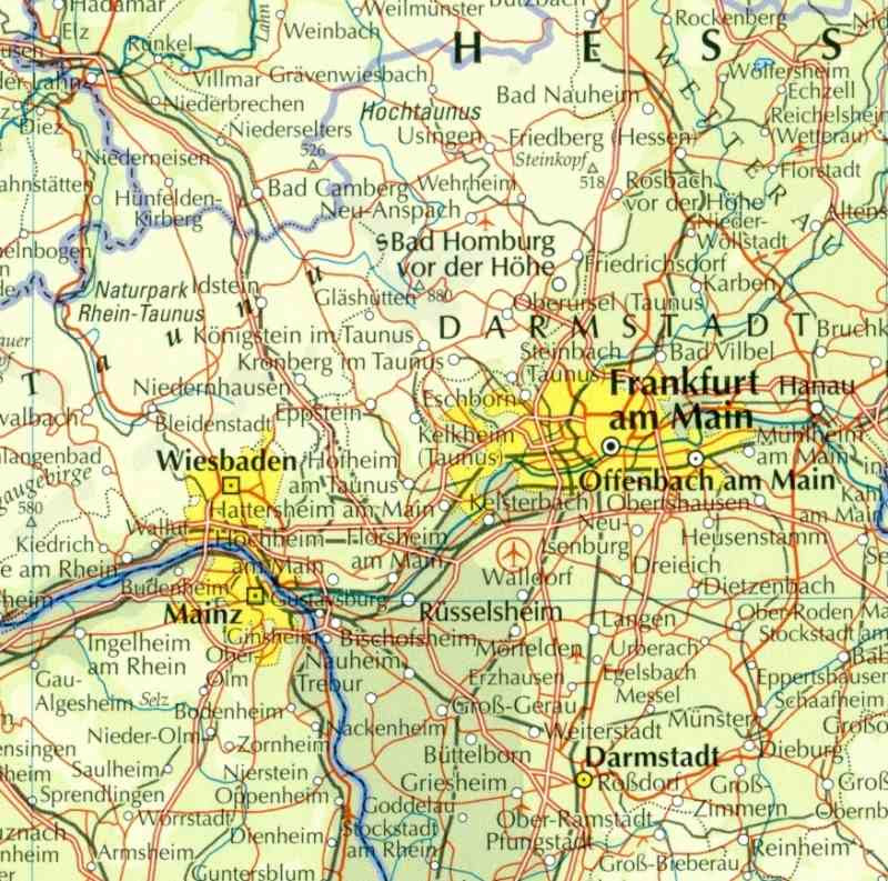 Map - Carte Frontière France Allemagne