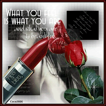 lipstick and a rose