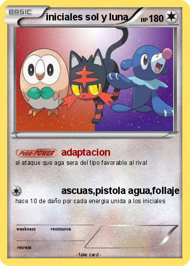Pokémon iniciales sol y luna - adaptacion - Mi carta pokémon