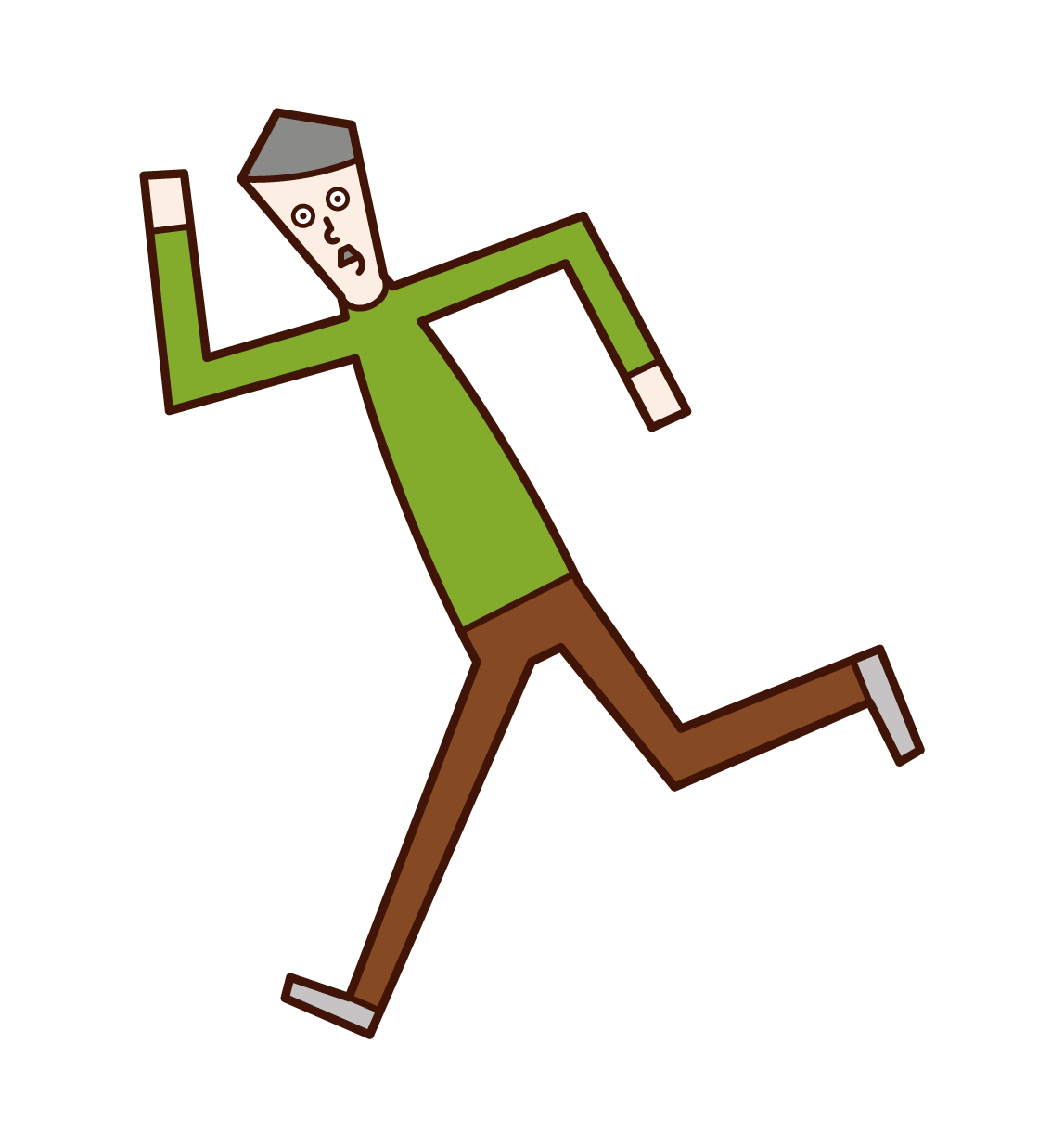 走るポーズをする人 男性 のイラスト フリーイラスト素材 Kukukeke ククケケ