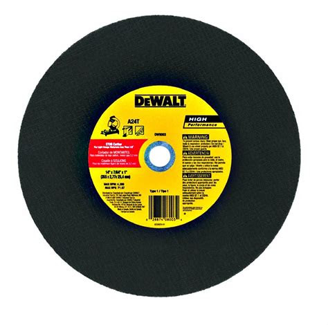 Crafted with 12% titanium carbide, dewalt steel cutting metal cutting saw blades tackle tough metal cutting applications with ease. Buy the DeWalt DW8003 Chop Saw Blade-14 x 7/64 x 1 Light