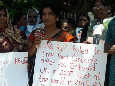 Protesters in Jaffna