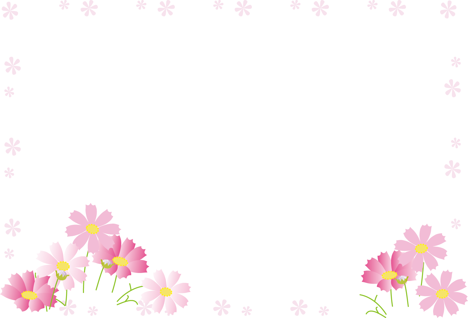 コスモス 秋のイラスト 無料イラスト フリー素材