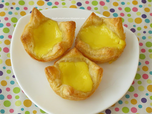 Egg tart with frozen puff pastry