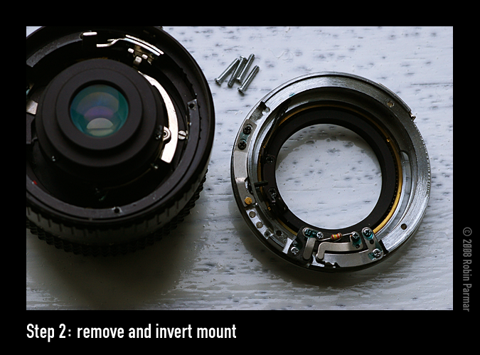 Step 2: remove and invert mount