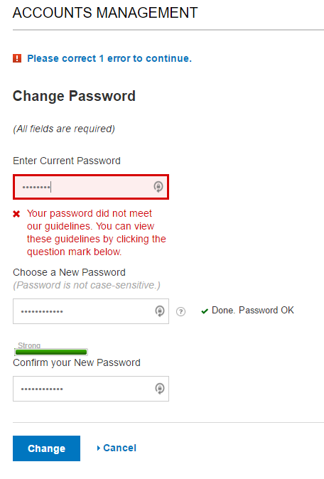 Tunein Doesn T Let You Change Your Password If Your Old Password Doesn T Meet The New Requirements Softwaregore