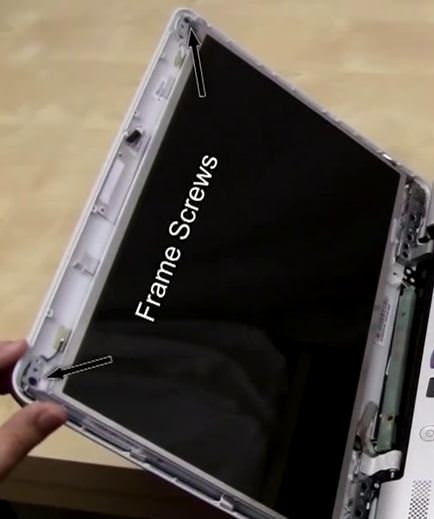 6 remove frame screws