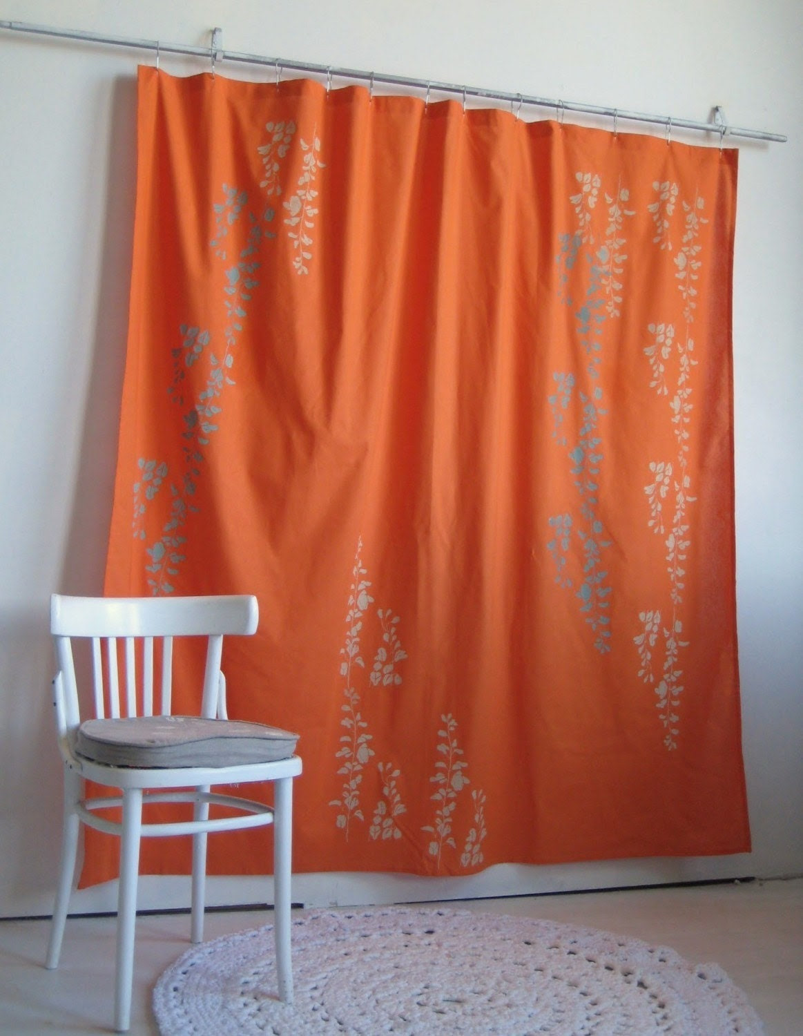 Extra Wide Hookless Shower Curtain Yellow Quatrefoil Shower Curtain
