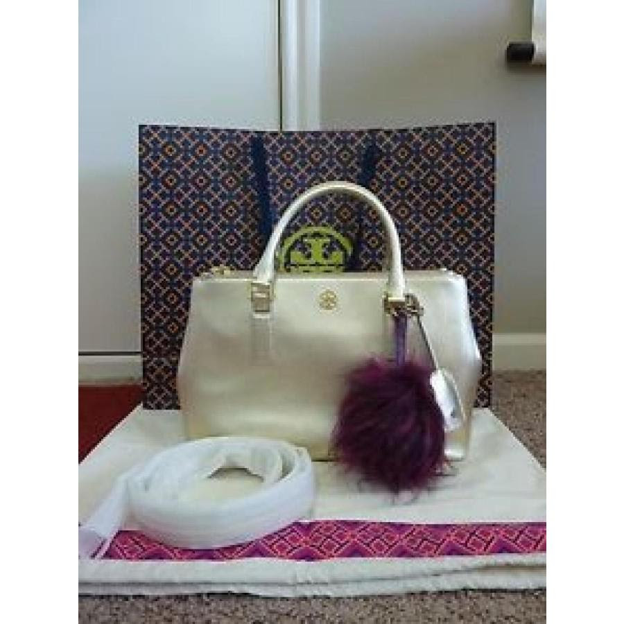 バッグ With With トリーバーチ New Saffiano 輸入品 Burch Mini Saffiano Mini Robinson Tory Gold Leather Double Zip Bag Eb 746 U遊自適