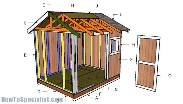 8x10 Shed Roof Plans | HowToSpecialist - How to Build 
