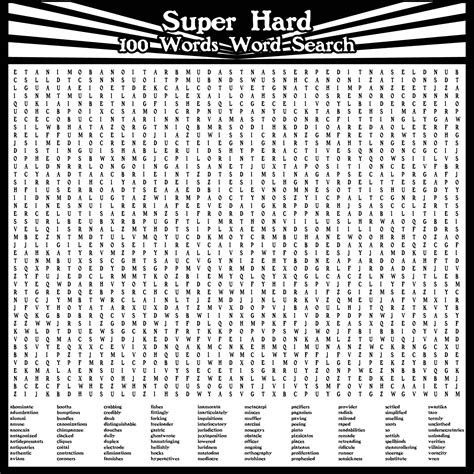  free printable hard word search