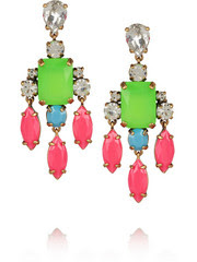 Collage crystal drop earrings