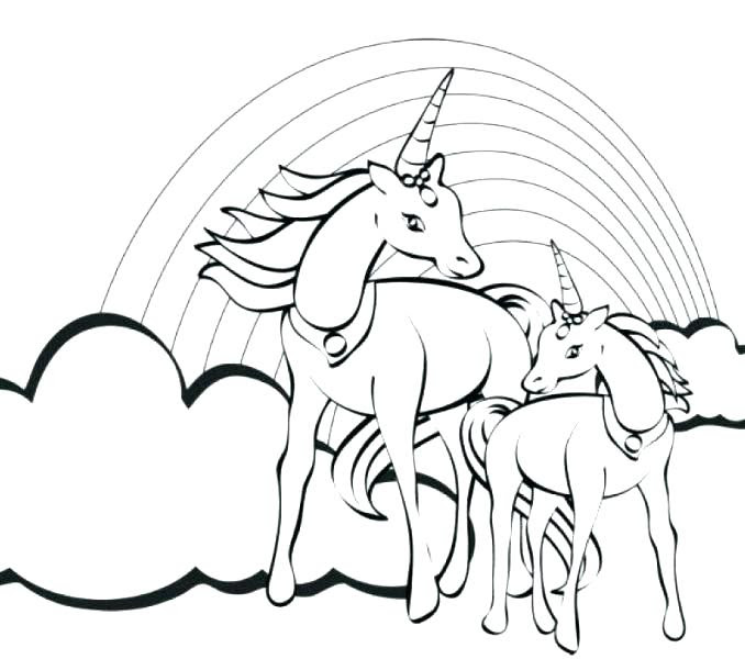 unicorn rainbow coloring pages at getcoloringscom free