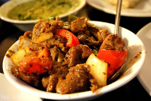 Papaya - devilled wild boar £8