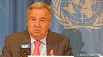 Antonio Guterres Mkuu wa Shirika la Wakimbizi la Umoja wa Mataifa akiwasilisha repoti yao Geneva.(19.06.2014)