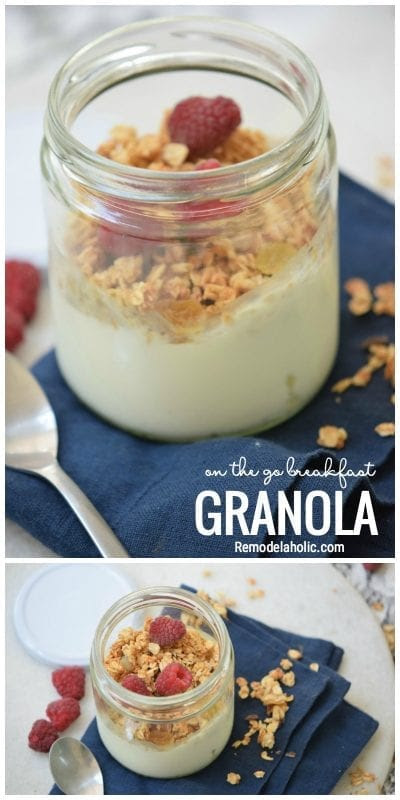 Prepare Your Breakfast In Advance Wit This Yummy On The Go Breakfast Granola Via Remodelaholic.com