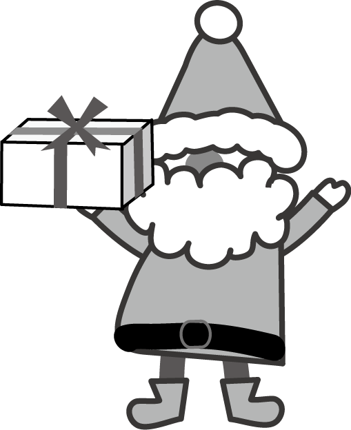 クリスマスのイラスト サンタクロースのクリスマスプレゼント 無料イラスト フリー素材