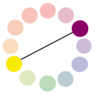 purple and yellow