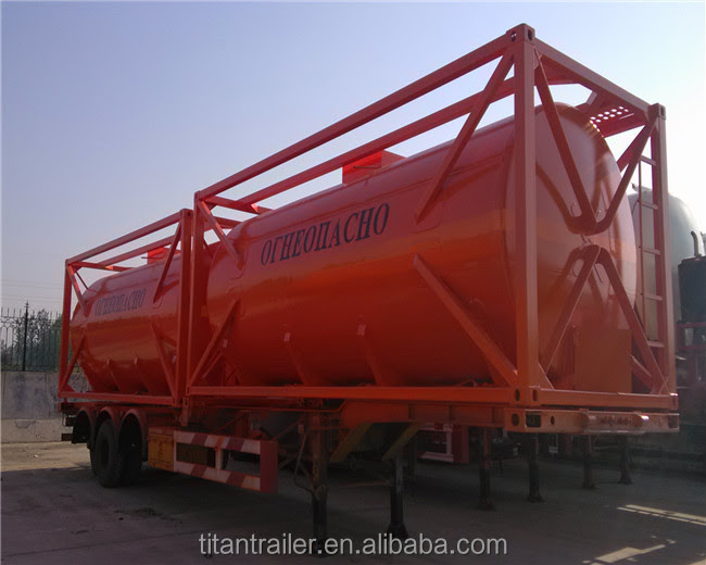 China customized 20ft 40ft cooking oil, fuel, bitumen tank container