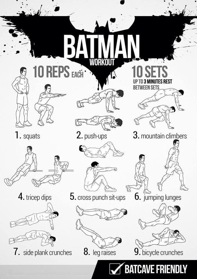 Batman workout | Workout plans | Pinterest