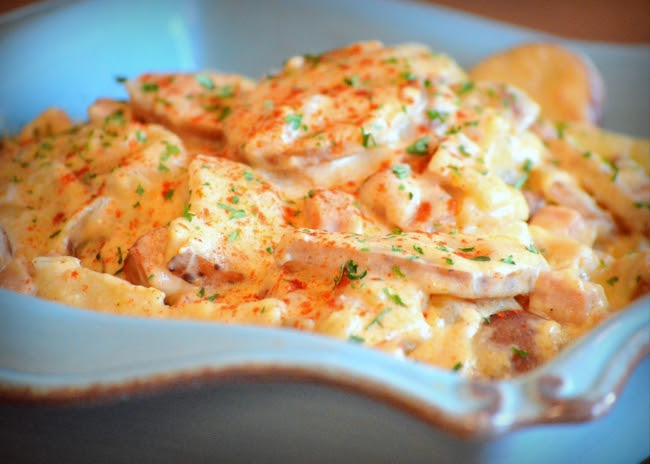 Slow Cooker Scalloped Potatoes And Ham