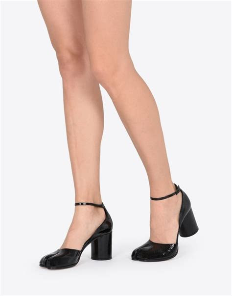 maison margiela patent leather tabi pumps women maison