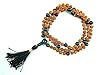 Spiritual Prayer Mala Beads Rudraksha Black Onyx 108 Meditation Rosary Necklace, Holiday Idea