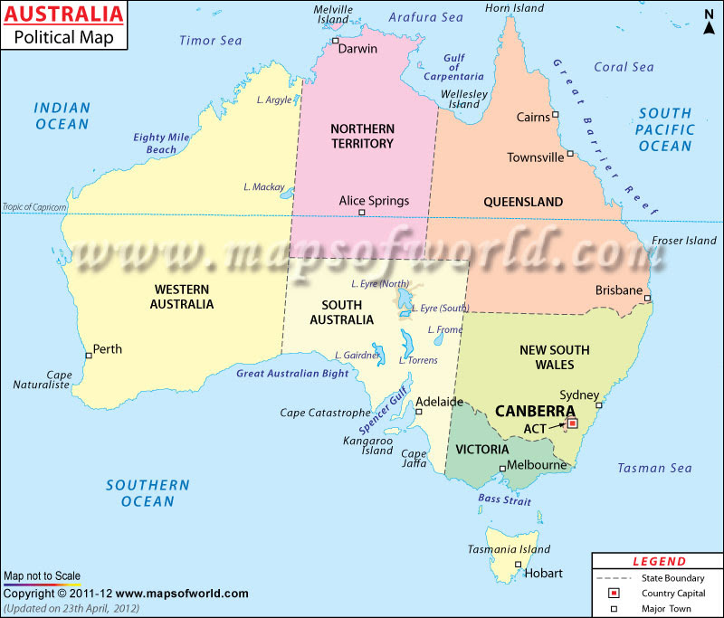 Australia Political Map