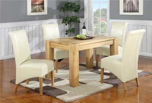 Milton solid oak dining room furniture dining table 1.4m 4 seater