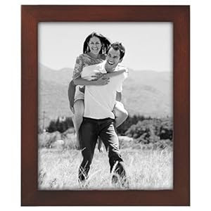 Malden Linear Wood 8-by-10-Inch Picture Frame, Walnut