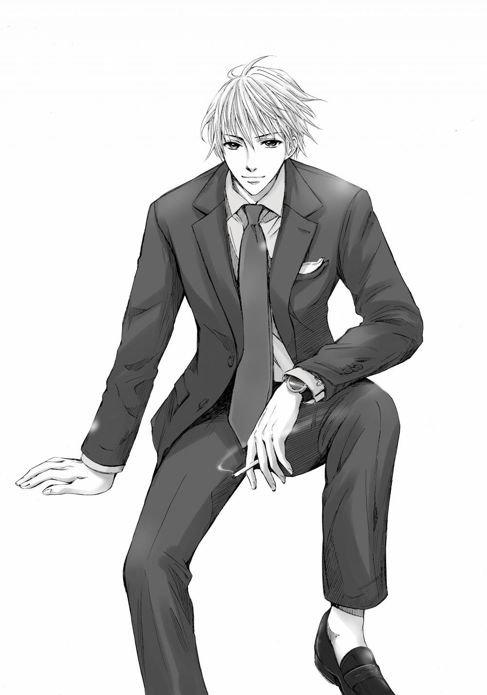 人気ダウンロード スーツ イケメン イラスト 最高の壁紙のアイデアp