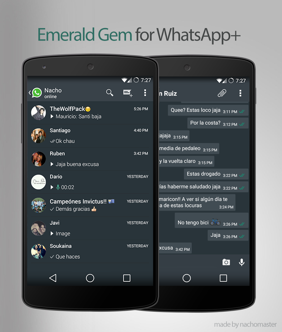 THEME Gem Emerald for WhatsApp Plus | Android ...