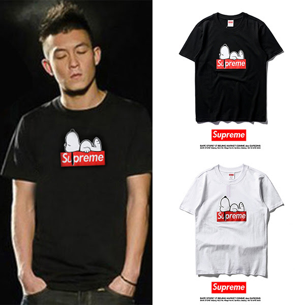シュプリーム スヌーピー Tシャツ 韓国風 コピー 半袖 ｔシャツ メンズ レディース