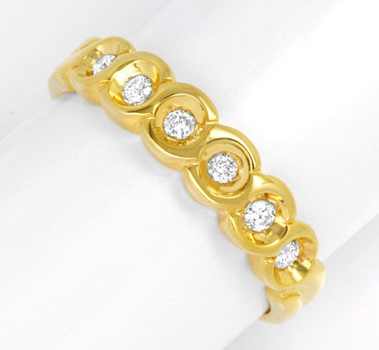Originalfoto DIAMANT-HALBMEMORY-RING RIVER TOP-BRILLANZ 14K 650€ NEU