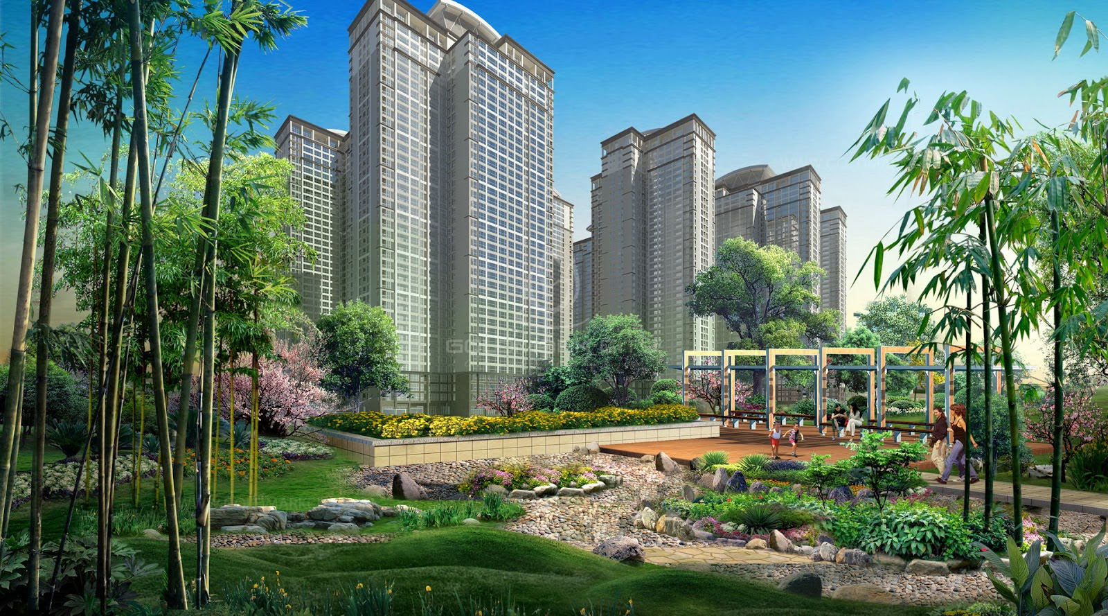 Vườn hoa tại dự án