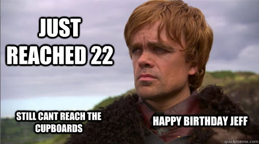 Just reached 22 Still cant reach the cupboards Happy ...