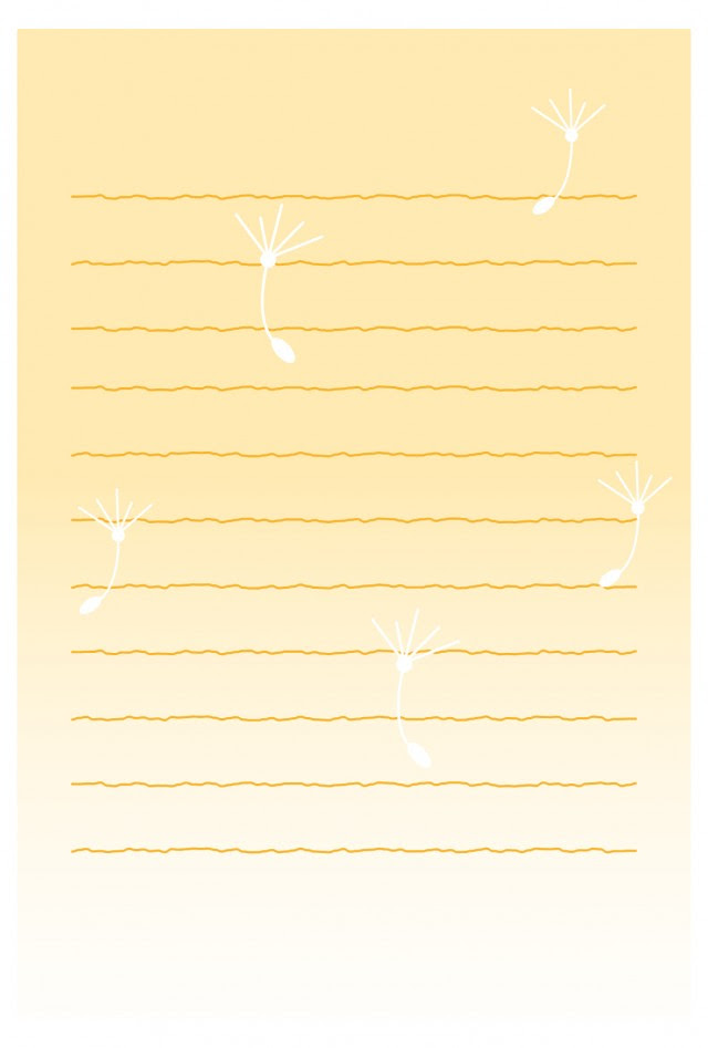 ハガキ たんぽぽの種 横書き 無料の雛形 書式 テンプレート 書き方 ひな形の知りたい