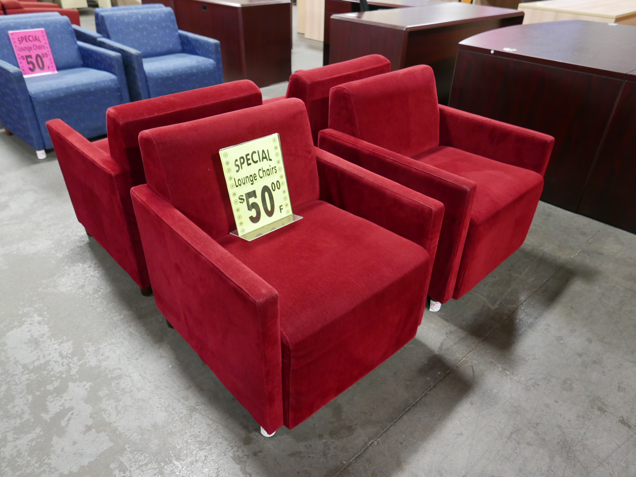 Lounge Chair Sale Cherry Red Mohair By Coalesse Price Reduction Tr Trading Company