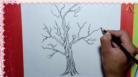draw tree tree sketch  beginners  pencil art tutorial