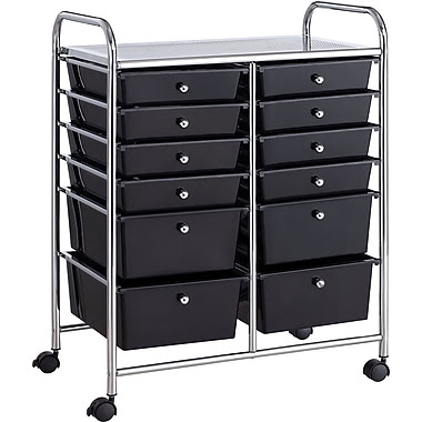 Mobile Storage Cart 12 Drawer Rolling Crafts Beauty Art Supplies Organizer | eBay