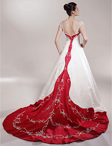 Lan Ting A line Princess Plus Sizes Wedding  Dress  Ivory 