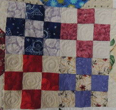 Quilting Detail - Small 9-patch blocks
