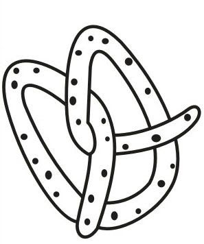 Pretzel Coloring Page