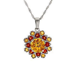 Brazilian Colors of Citrine Sterling Pendant