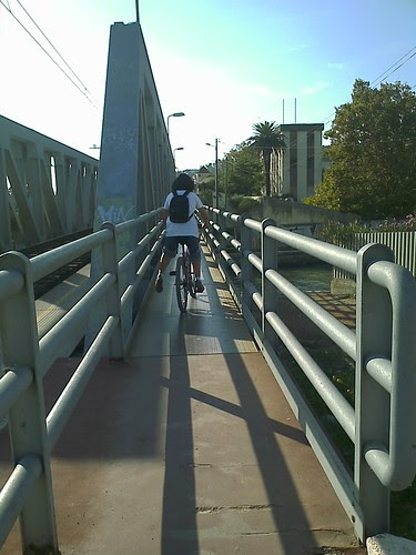 Sobre a ponte Férrea