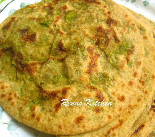mattar paratha