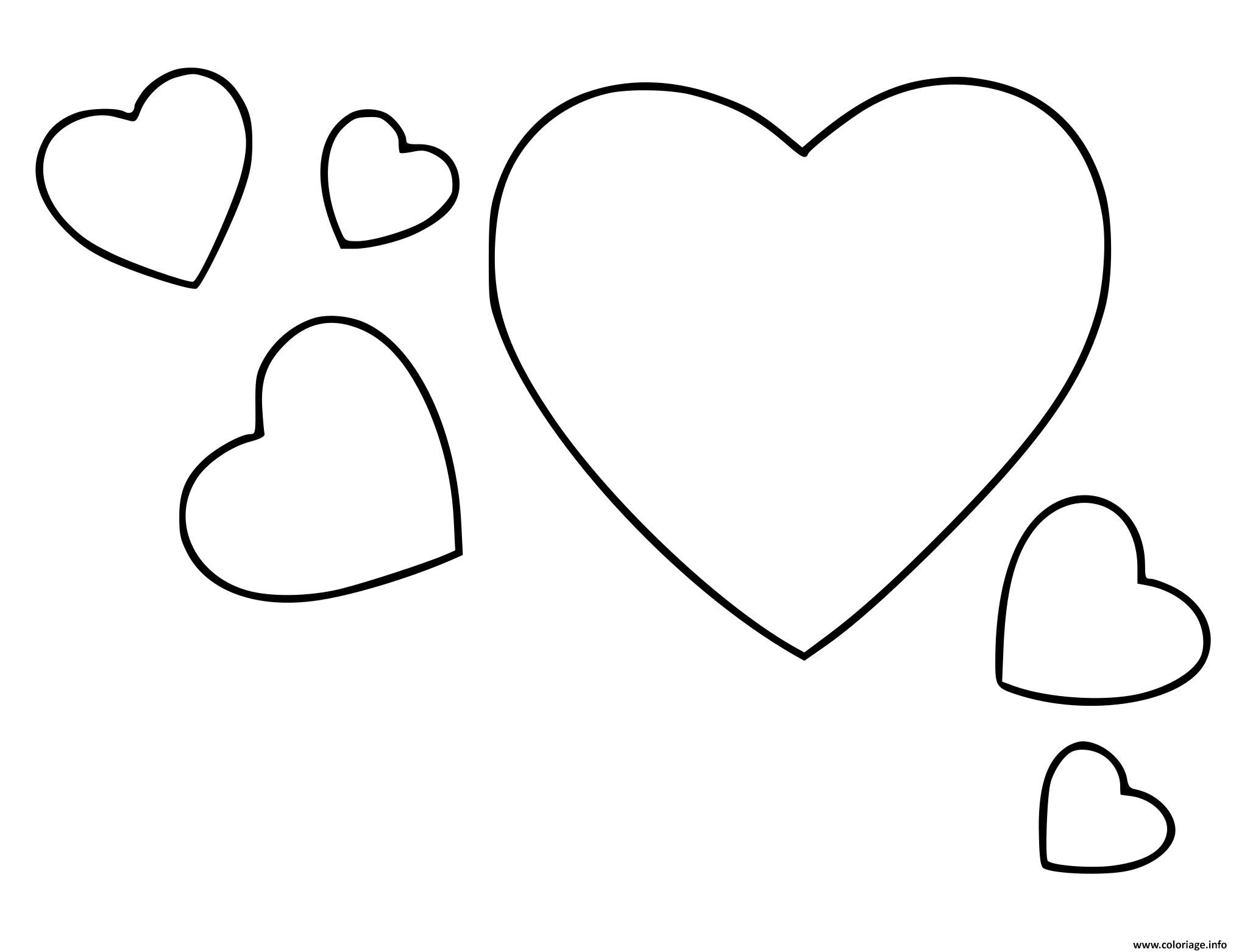 Coloriage plein de coeurs  JeColorie.com