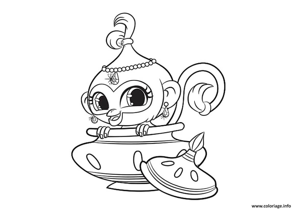 Coloriage shimmer et shine Tala 1