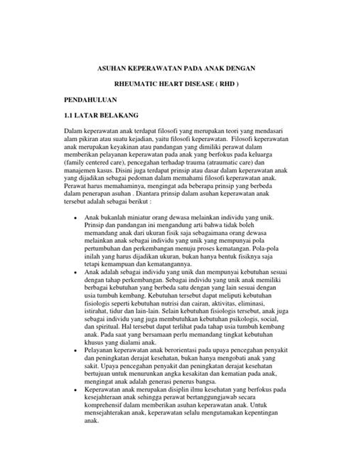 Asuhan Keperawatan Pada Anak Dengan Rhd